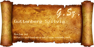 Guttenberg Szilvia névjegykártya
