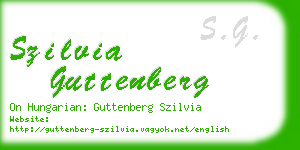 szilvia guttenberg business card